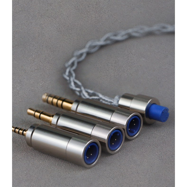 Dây Cáp Nâng Cấp BGVP F5 MMCX 4 Sợi 560 Lõi Monocrystalline Mạ Bạc 3 Trong 1