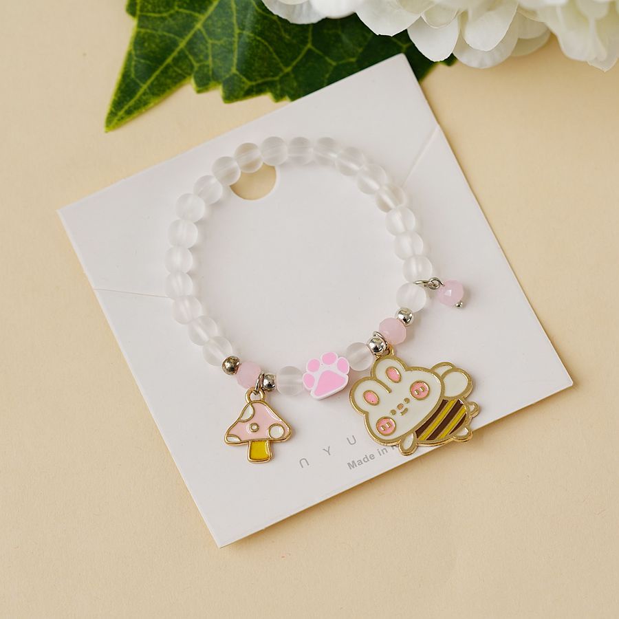 Vòng Đeo Tay Xỏ Hạt Pha Lê Hình Mèo Dễ Thương Phong Cách Hàn Quốc 2022