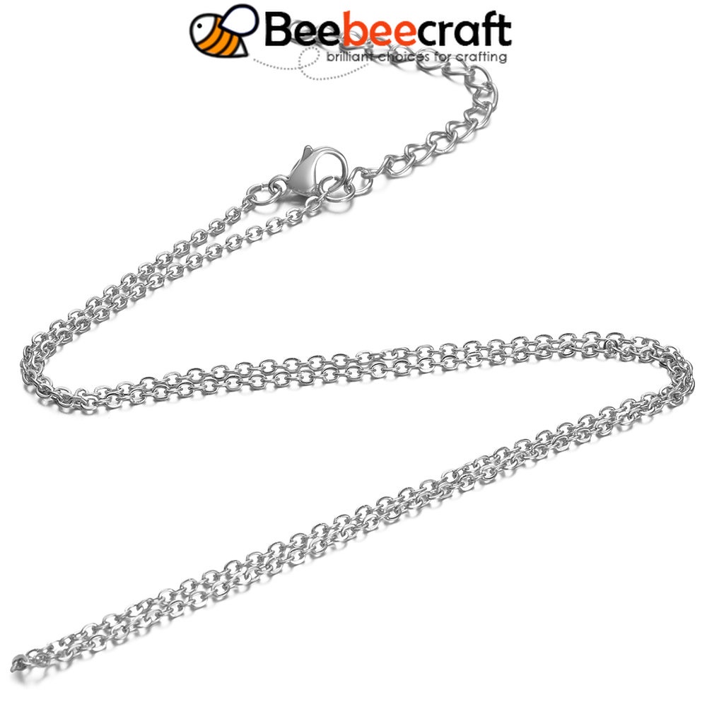 Set 1-2 Vòng cổ Bằng Thép Không Gỉ 304 Màu Sắc 27.5 inch  1.6mm