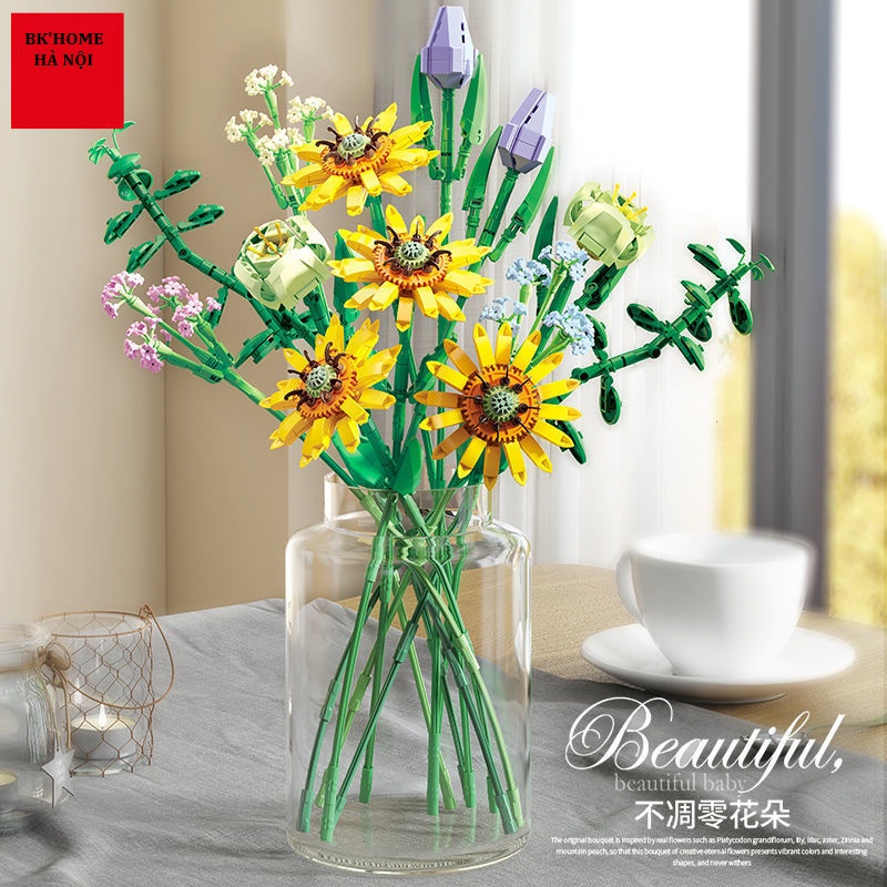 Bộ đồ chơi lắp ráp mô hình hoa bó hoa Hướng dương-655007