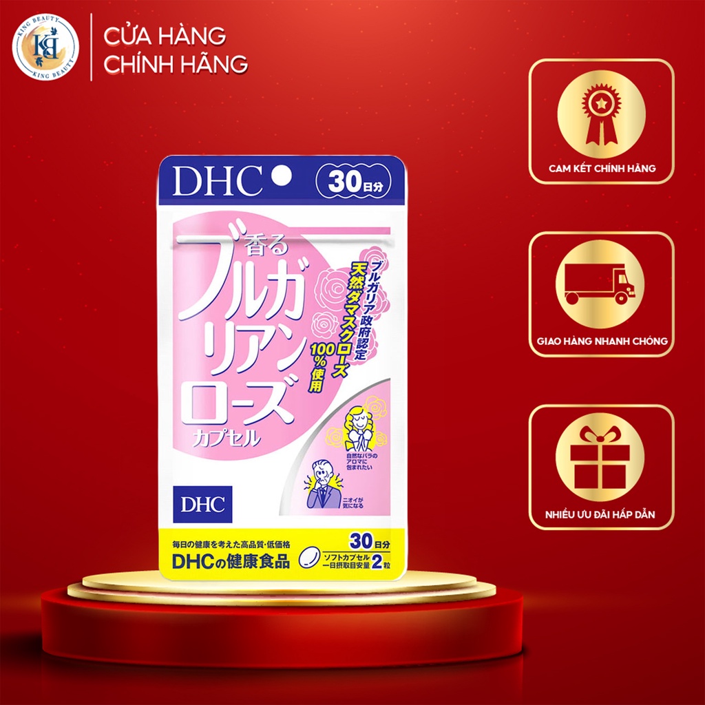 Viên Uống Hương Hoa Hồng DHC Bulgarian Rose Capsule Nhật Bản 30 ngày (60 viên/gói)