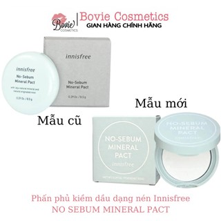 Phấn phủ kiềm dầu dạng nén Innisfree NO SEBUM MINERAL PACT
