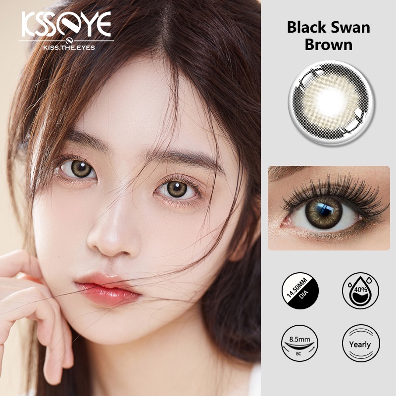 Set 2 Kính Áp Tròng Đen 14.5MM Tự Nhiên Chuyên Dụng Cho Búp Bê Barbie