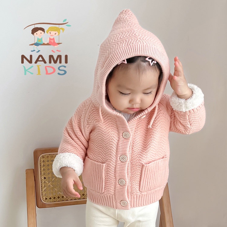 Áo khoác len cho bé, áo len lót lông dày ấm hàng QCCC loại 1
