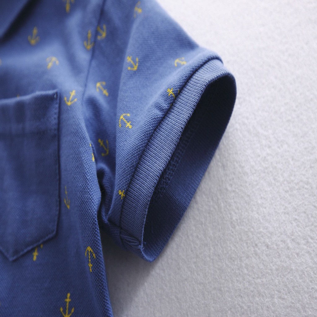 Áo Polo bé trai in thạch thùng cực xinh KIDS cho bé từ 6kg đến 28kg.áo có cổ cho bé họa tiết ngộ nghĩnh