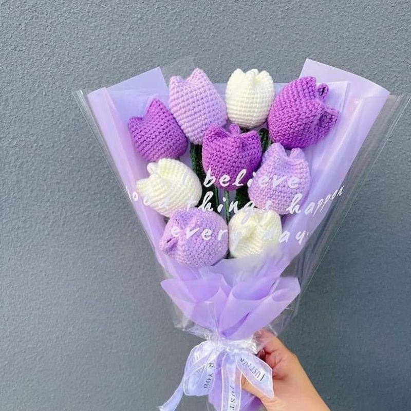 Hoa tulip bằng len handmade [Hoa Hướng Dương Crochet 🧶🌻]