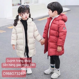 sẵn hàng :Áo phao dáng dài cho bé( hàng quảng châu loại 1 dày đẹp)áo khoác phao trẻ em
