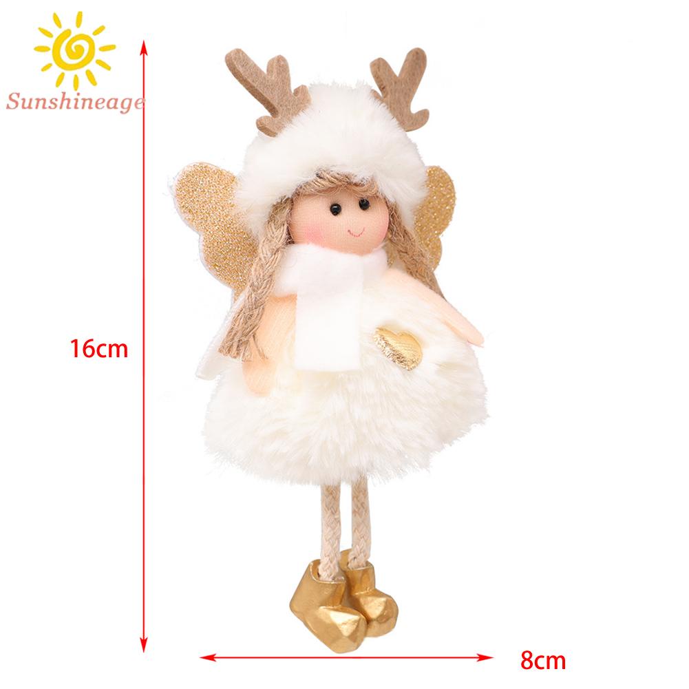 Xmas Tree Pendant Happy New Year Noel Navidad 2023 16x8.5x2cm Angel Plush Doll