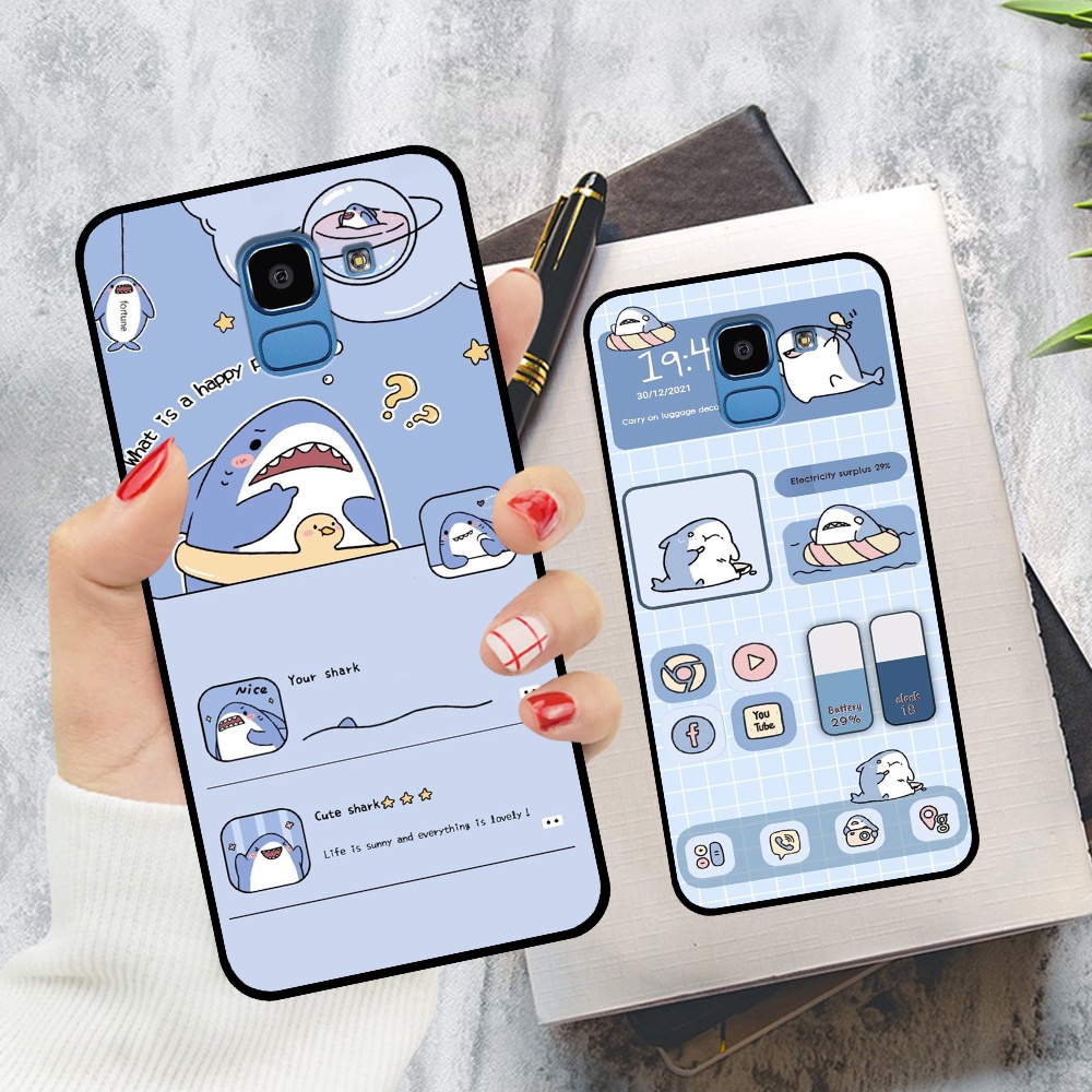 Ốp lưng Samsung J6 2018 / J6 Plus / J6+ in hình nền cá mập đáng yêu giá rẻ
