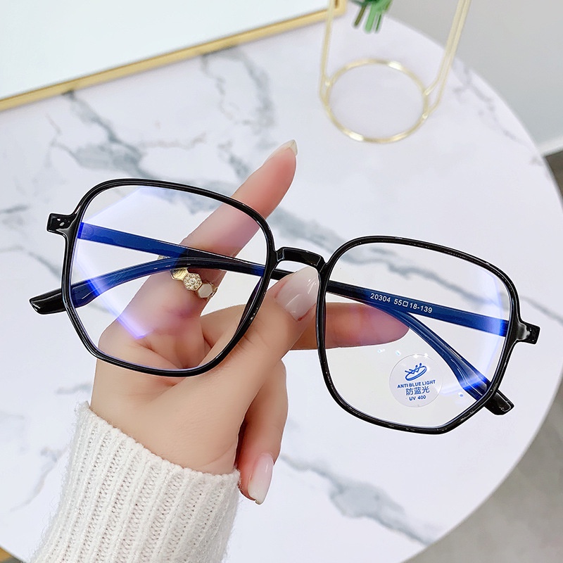 Kính Mát Gọng Lớn Chống Tia Cực Tím Màu Sáng Thời Trang Cho Nữ