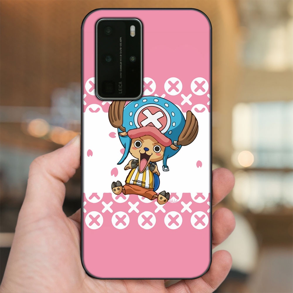 Ốp lưng Huawei P40 Pro viền đen in hình Chopper One Piece Đảo Hải Tặc