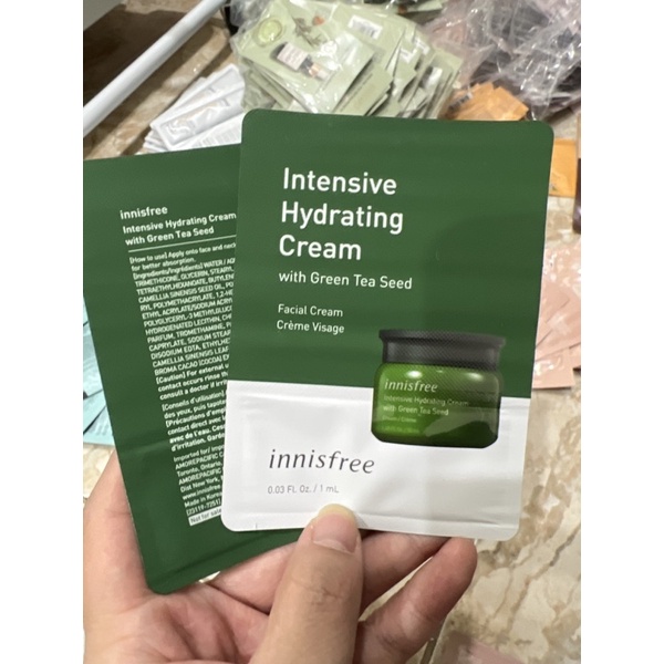 [Combo 10 gói] Kem dưỡng ẩm trà xanh Innisfree Green Tea Cream