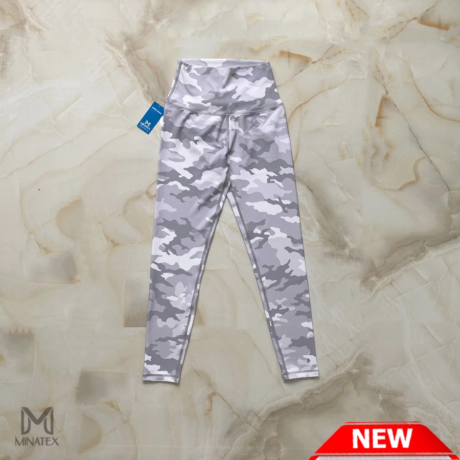 Quần legging họa tiết lính, tập gym yoga chạy bộ thể thao tiêu chuẩn hàng xuất khẩu