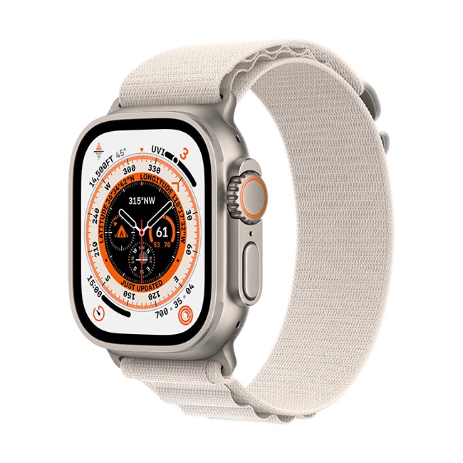 Apple Watch Ultra LTE 49mm Titanium Case with Alpine Loop - Small