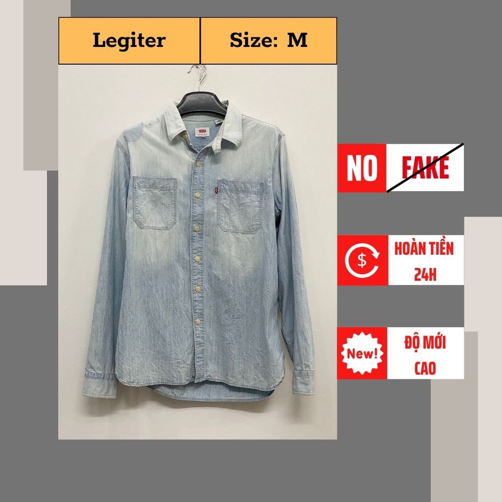 Áo sơ mi jean 2hand, chính hãng, còn như mới, thương hiệu Legiter secondhand