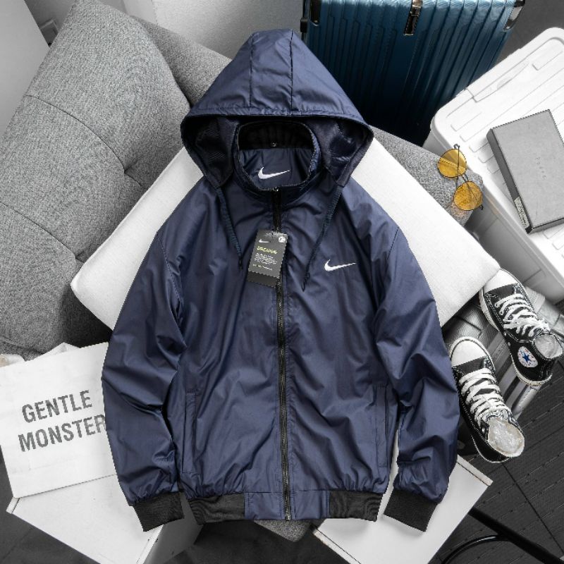 Áo gió Nike dư Logo nike trước sau trong cổ áo thêu xịn xò