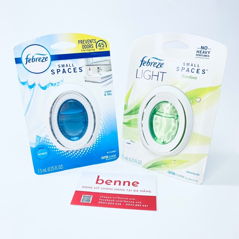 Tinh dầu thơm phòng tắm Febreze Small Spaces 7.5ml của Mỹ