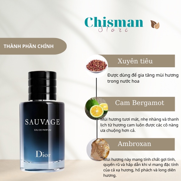 Nước hoa nam Savage EDP 100ml- Dầu thơm nam tính cuốn hút, đẳng cấp phái mạnh- Chisman