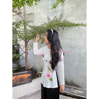 ÁO BÀ BA TẰM ƯỚT THÊU SEN ( KHÔNG KÈM QUẦN )