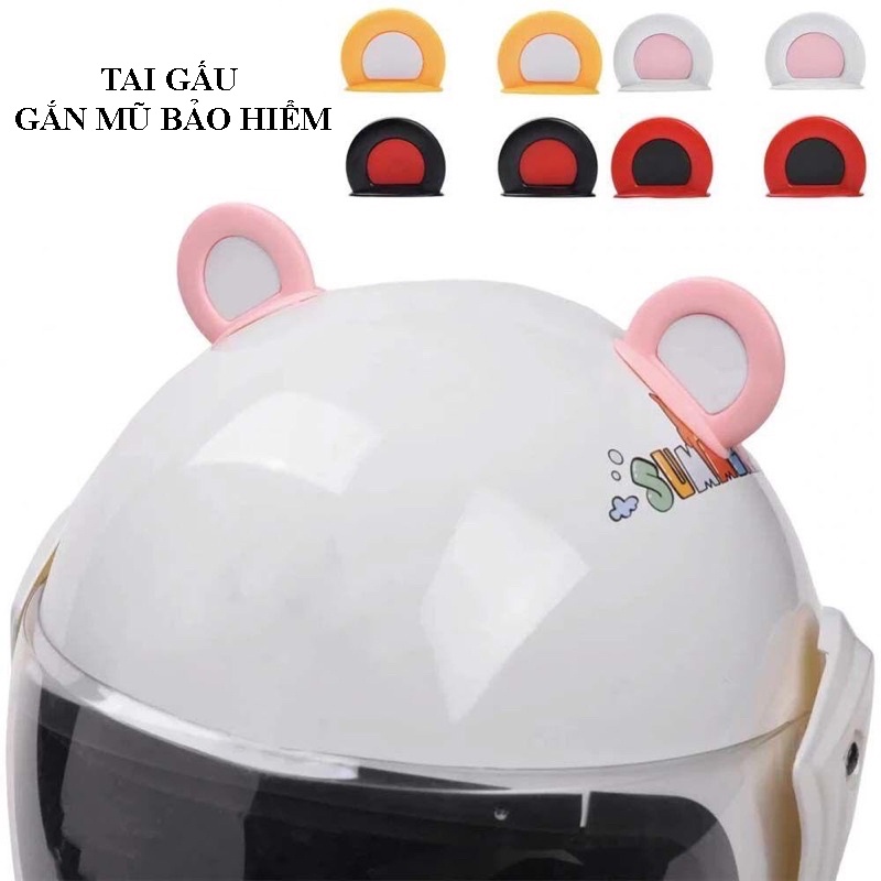 Tai gấu mũ bảo hiểm - phụ kiện gắn trang trí nón bảo hiểm cute, độc lạ