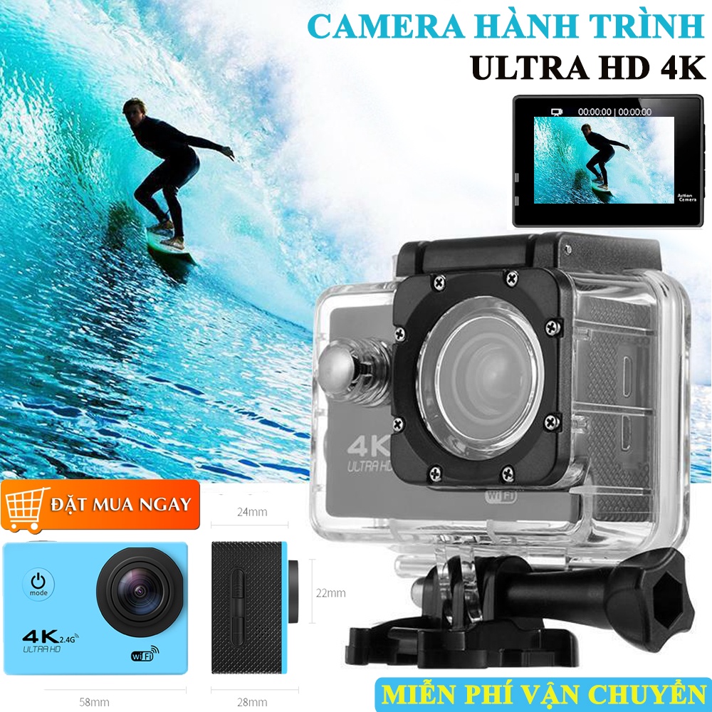 Camera Hành Trình Chống Nước Chống Rung 4K Sports Ultra HD DV. Bảo Hành12 Tháng !