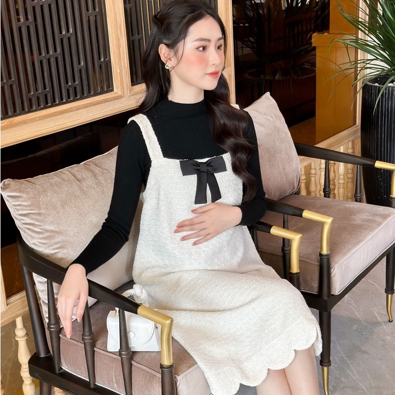 MEDYLA - Yếm bầu công sở thu đông giữ ấm cho mẹ bầu ( không kèm áo) - VY044