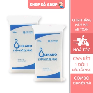 Khăn khô đa năng Likado cao cấp 300g, mềm mịn, an toàn cho bé, 270 tờ