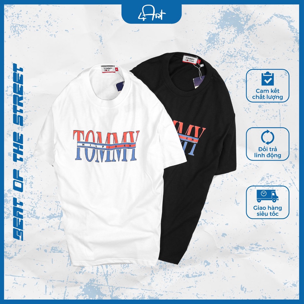 Áo Thun Ngắn Tay Tommy USS01 Thiết Kế Trang Nhã Lịch Sự Hình In Độc Đáo
