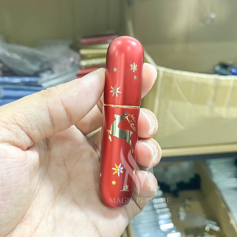 Chai đựng nước hoa tự bơm luxury 5ml cao cấp phiên bản noel vòi phun siêu mịn!