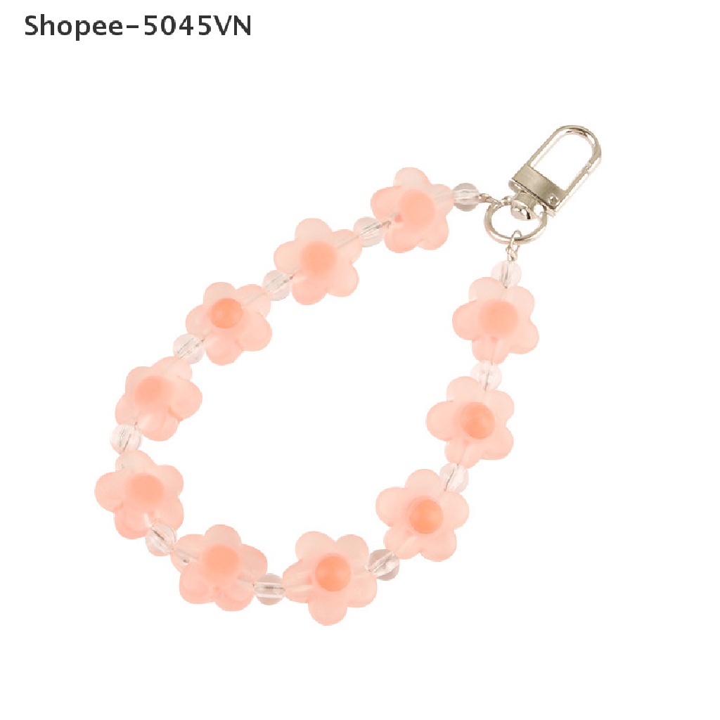 [Hàng Có Sẵn] Móc Khóa Xe Hơi Đính Hạt Màu Kẹo Hình Hoa Dễ Thương Dành Cho Bạn Nữ (H)