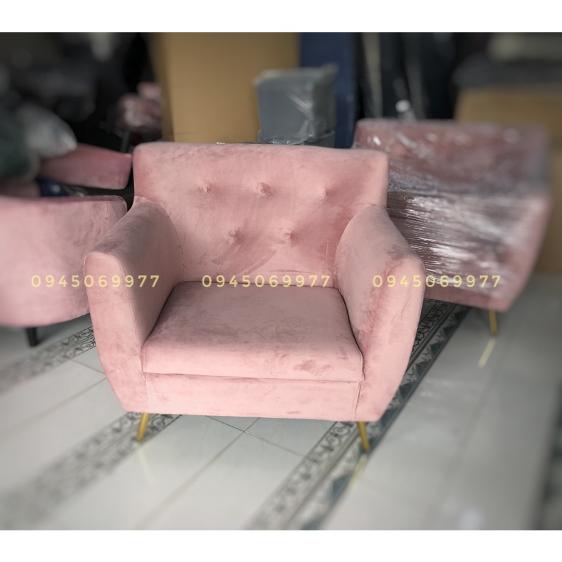 Bộ sofa băng vải nhung dài 1m2, dài 1m7, ghế đơn 1 người ngồi, đủ màu
