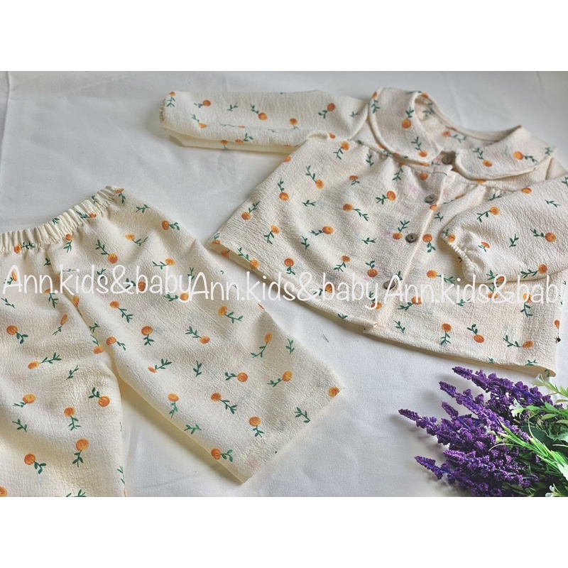Pijama cho bé ,vải đũi nhăn
