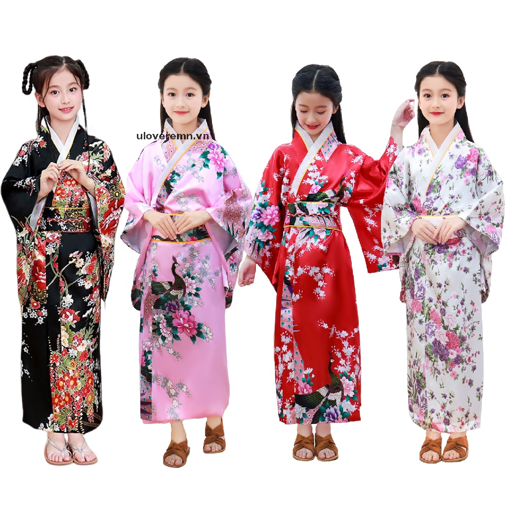 Đầm kimono Nhật Bản Mới Cho Bé Gái Biểu Diễn Hóa Trang Công Chúa Halloween