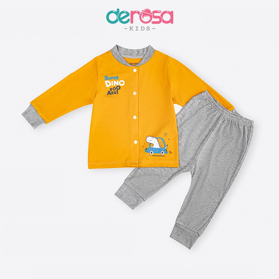 Bộ quần áo dài tay sơ sinh cho bé trai và bé gái DEROSA KIDS từ 0 đến 6 tháng AWBBD1011B