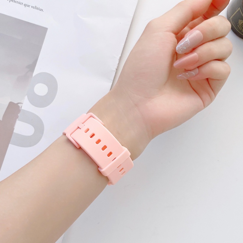 Dây Đeo Đồng Hồ Bằng silicone Cho iwatch series 7 6 5 4 3 2 SE 38mm 40mm 42mm 44mm 41mm 45mm Màu Sắc