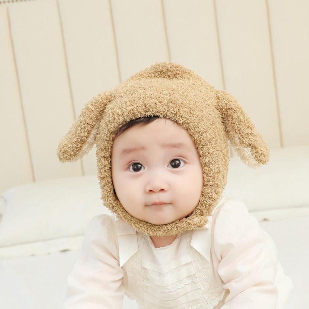 Mũ Tai Thỏ Dày Dặn Giữ Ấm Phong Cách Hàn Quốc Đáng Yêu Dành Cho Bé