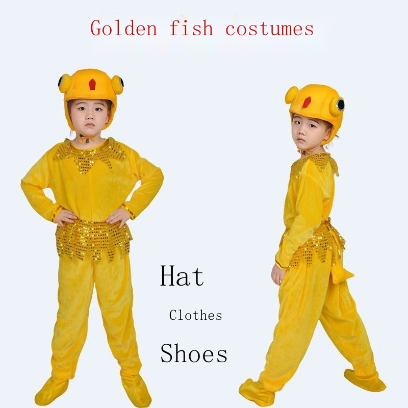 Trang Phục Hóa Trang Động Vật Vịt Vàng Cá Vàng Ếch Rùa Cho Trẻ Em