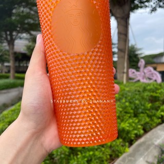 [Chính hãng] Ly Starbucks Studded Bling Orange 710ml