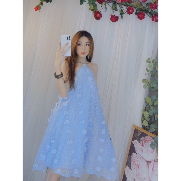 Đầm yếm dáng xoè có lót trong 40 - 63kg