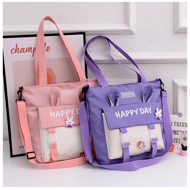 Túi tote nữ đi học, đi chơi thời trang happy day | BigBuy360 - bigbuy360.vn