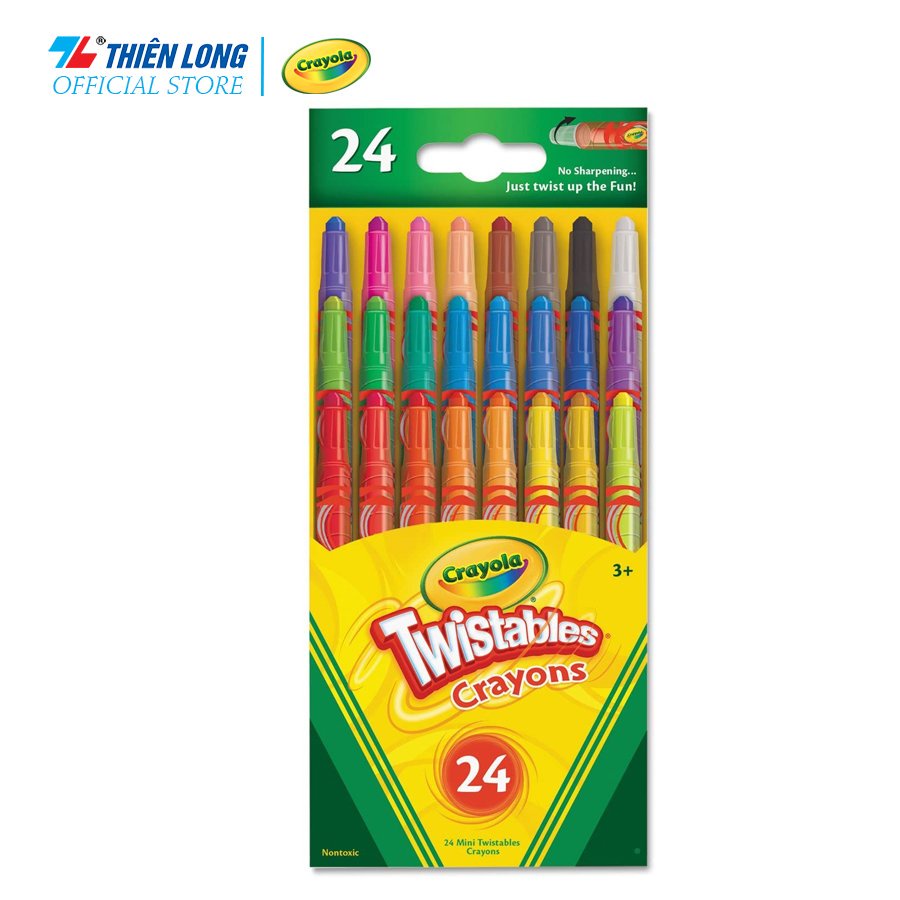 Hộp Bút Sáp Vặn Mini 24 Màu - Crayola 529724 chính hãng