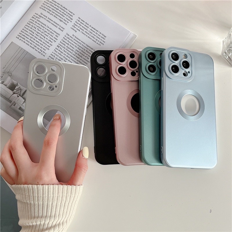 Ốp hở táo nhám cho iphone 6plus/7plus/X/Xsmax/11/11promax/12/12promax/13/13pro/13promax/14/14pro/14plus/14promax