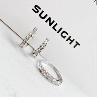 Nhẫn bạc sunlight 925 đính đá có ảnh thật mã 242791