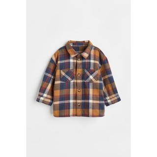 Sơ mi kẻ nâu cho bé H&M auth