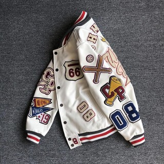 Varsity jacket áo varsity jacket áo khoác varsity jacket varsity jacket nam varsity jacket 2hand áo varsity jacket nam varsity jacket bomber Áo Khoác Bóng Chày Bằng Da Thật Thêu Họa Tiết Thời Trang Thu Đông Cho Nam