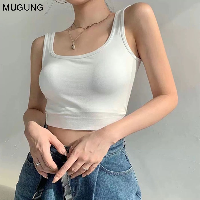 Áo croptop nữ hai dây bản to Mugung chất thun co giãn Blow Your Mind Top