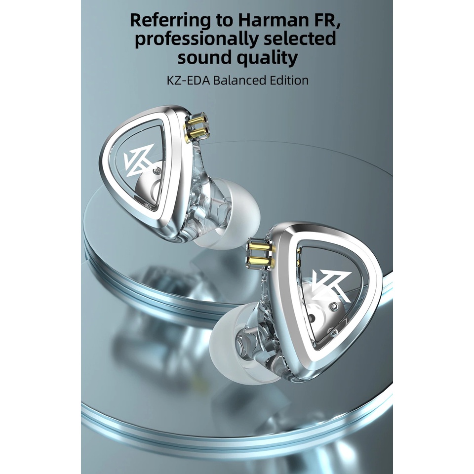 KZ EDA Phiên Bản Cân Bằng Màu Trắng Tai Nghe Nhét Tai HIFI Tai Nghe Game Thể Thao Loại Bỏ Tiếng Ồn