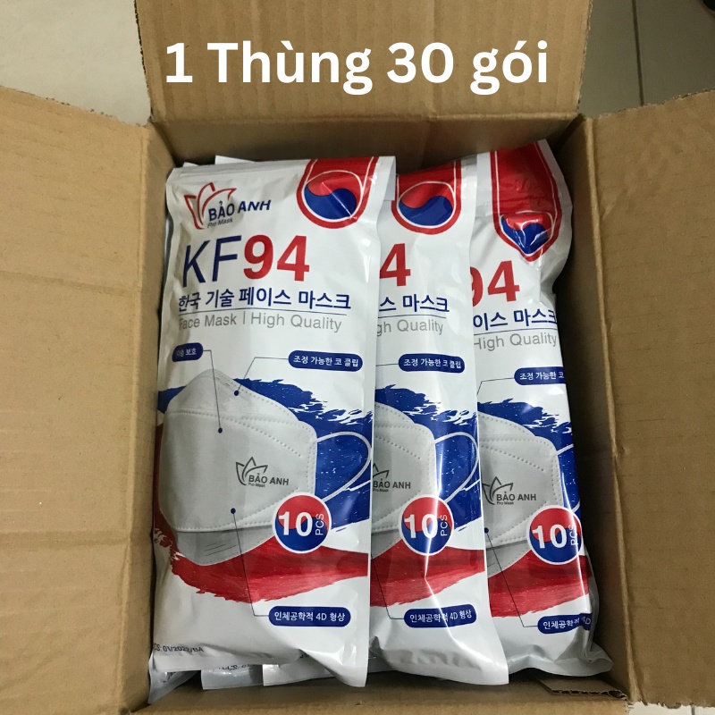 Khẩu trang y tế 4D KF94 kháng khuẩn chống bụi mịn 4 lớp chống nước