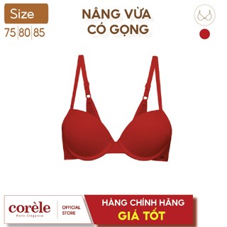 [XẢ KHO MÀU ĐỎ] Áo ngực nữ mút Corèle V nâng vừa, cúp xéo Corbeille, có gọng thoải mái, mềm mại gợi cảm Pháp - 2134A