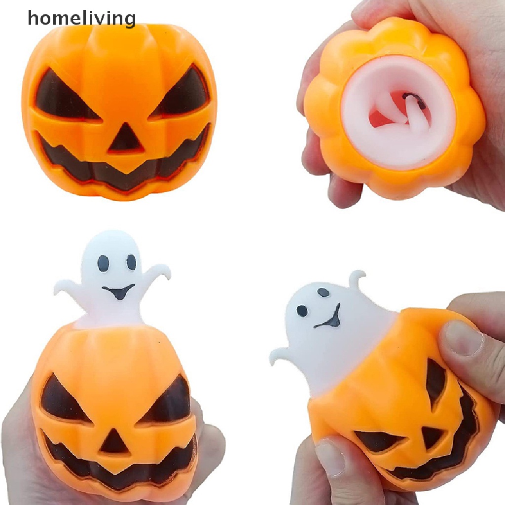 Đồ Chơi Bóng Cao Su Nhiệt Dẻo Hình Bí Ngô Ma Quái Trang Trí Tiệc Halloween Cho Bé DIY
